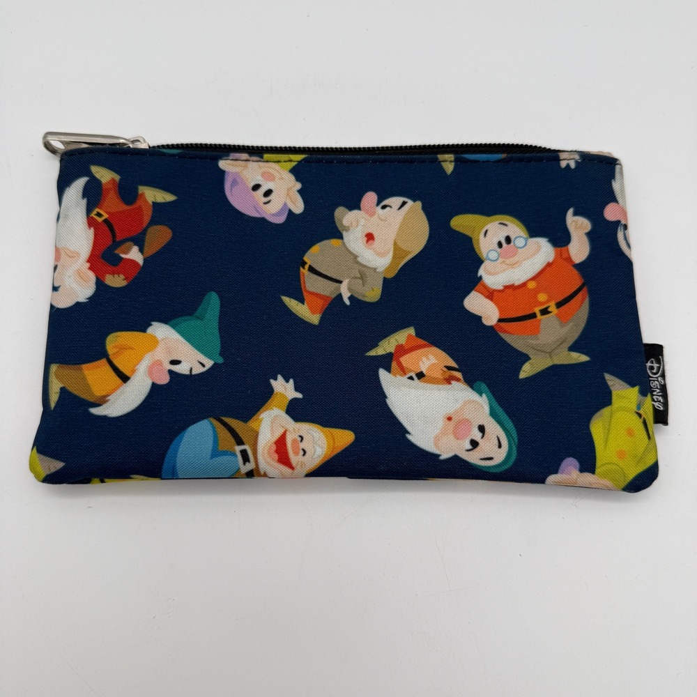 Loungefly Pouch Navy Blue Seven Dwarfs Snow White Canvas Zip Case